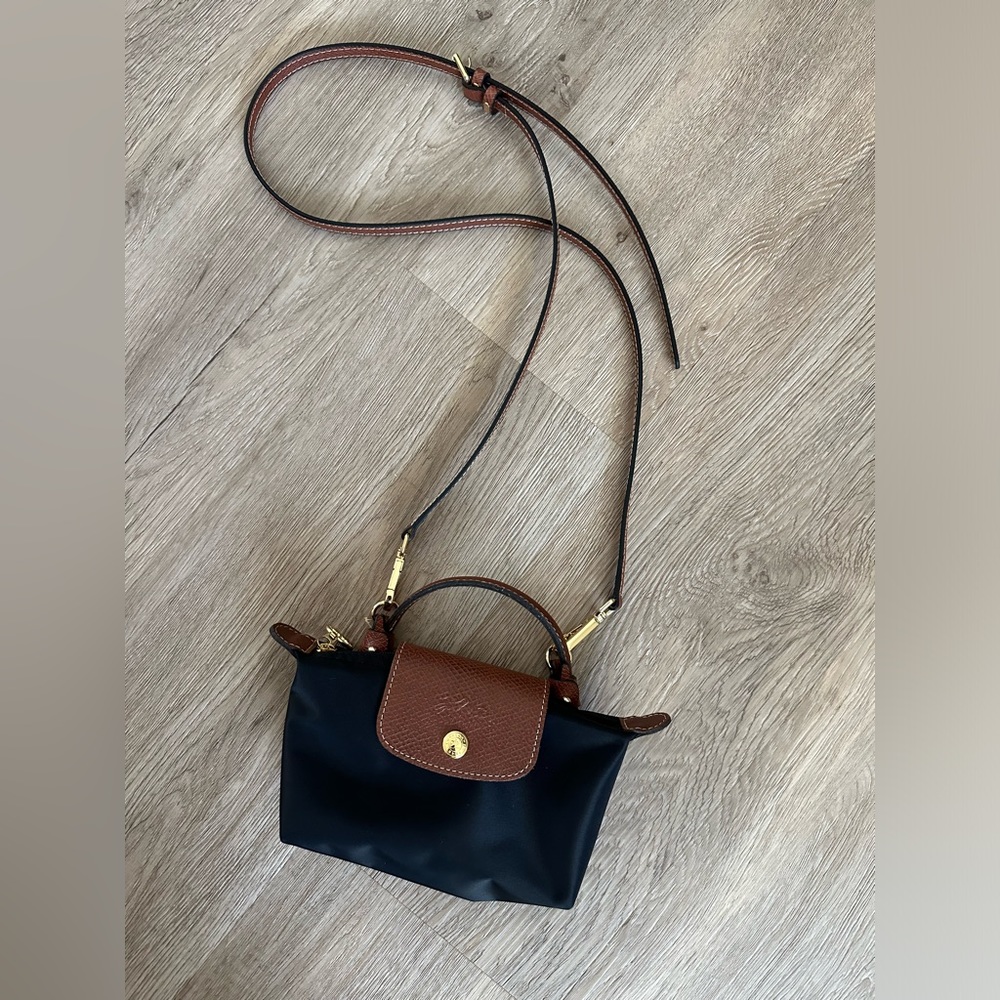 Longchamp Le Pliage mini pouch with crossbody